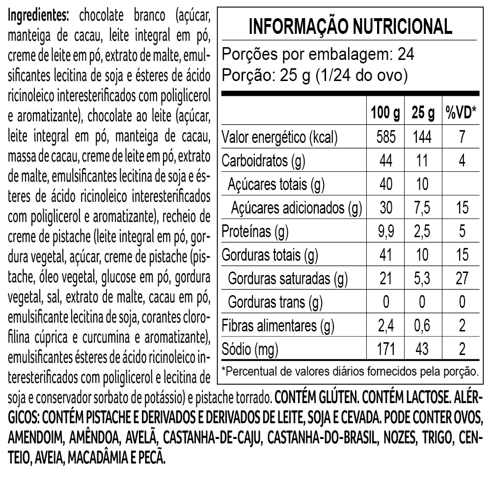 Ovo de Páscoa do Chef Pistache 600g, , large. image number 2
